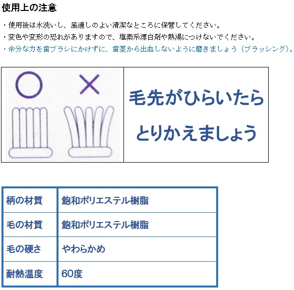 歯ブラシ注意事項